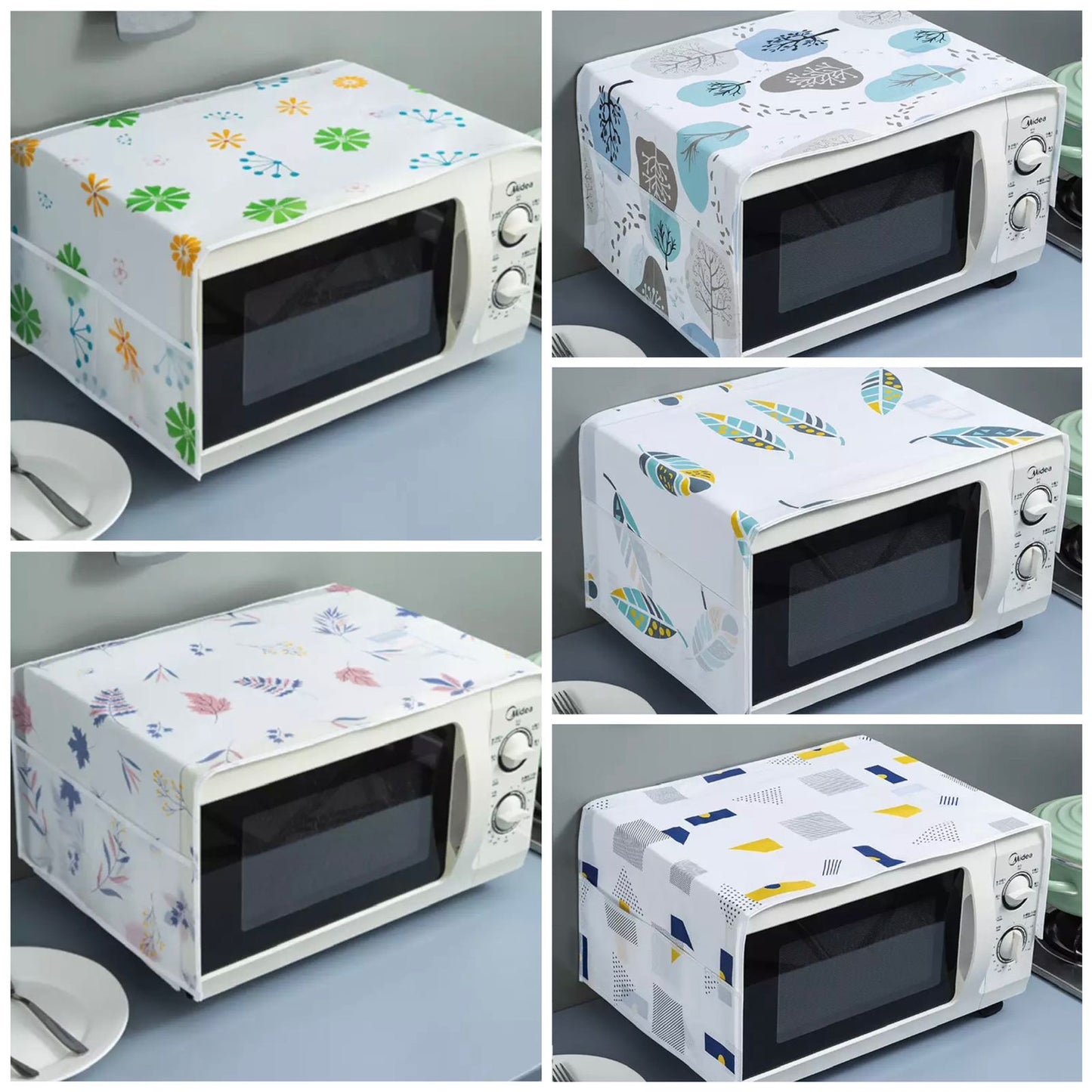 Microwave Oven Cover with Storage Pocket