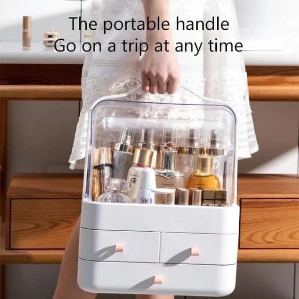 Multi-functional Cosmetic Organizer With Multiple Drawers