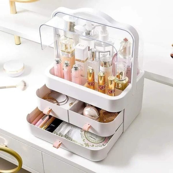 Multi-functional Cosmetic Organizer With Multiple Drawers