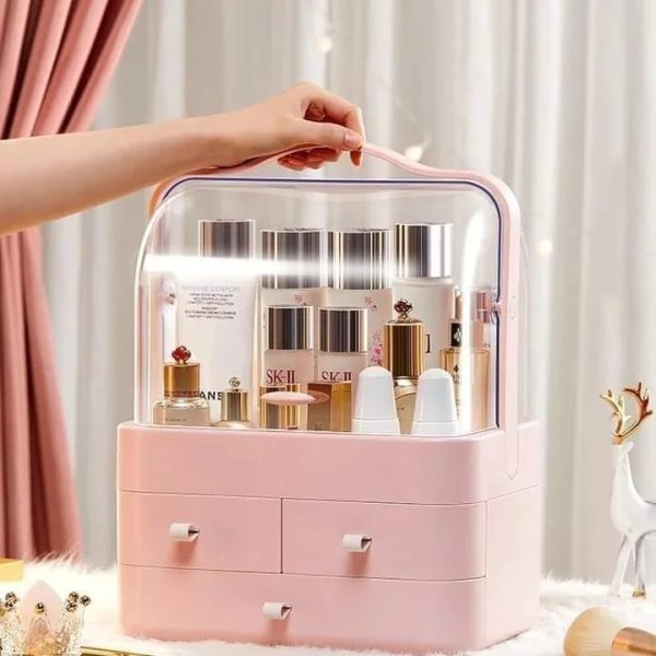 Multi-functional Cosmetic Organizer With Multiple Drawers