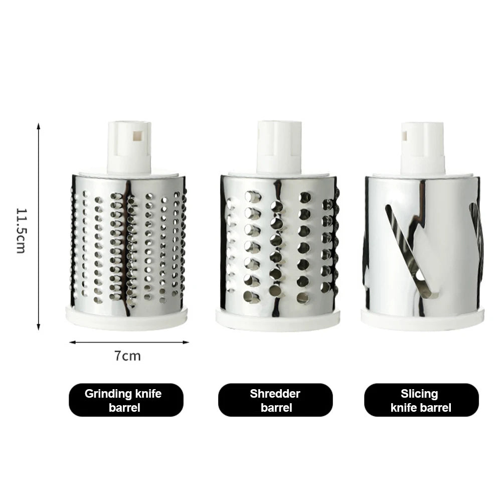 Manual Rotary Drum Grater | 4 in 1 Vegetable Slicer