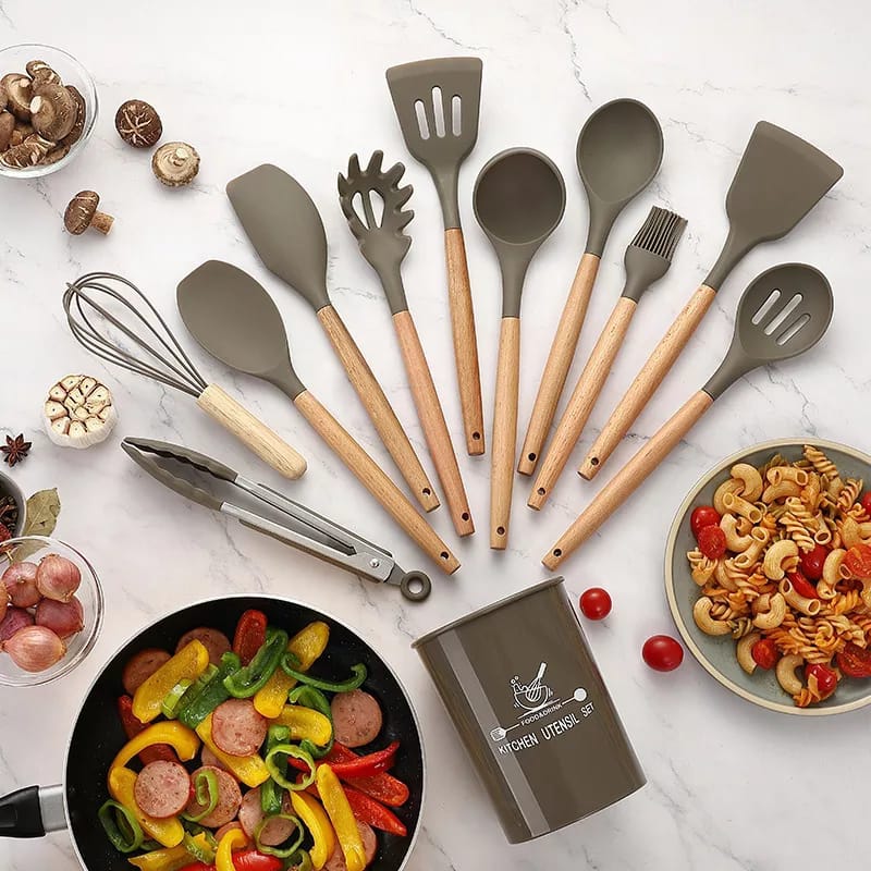 12 Pcs Silicone Cooking Utensils Set