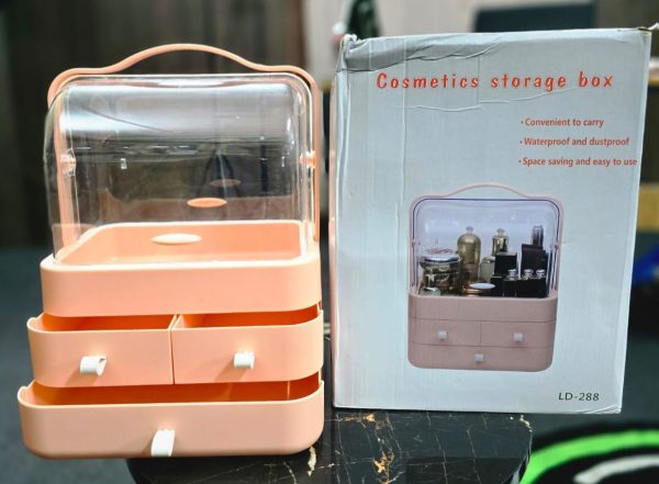 Multi-functional Cosmetic Organizer With Multiple Drawers
