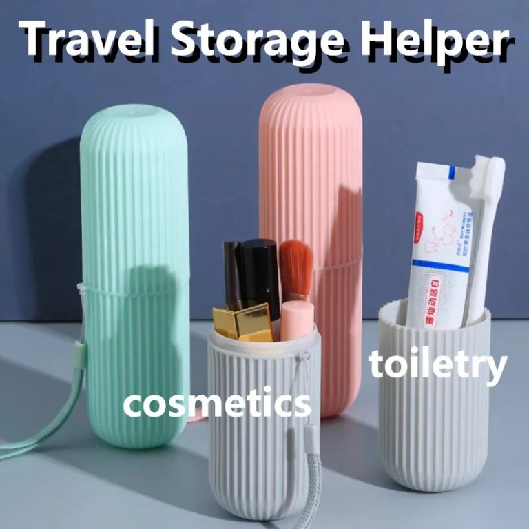 Travel Toothbrush Case with Toothpaste Slot