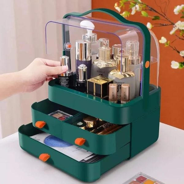 Multi-functional Cosmetic Organizer With Multiple Drawers