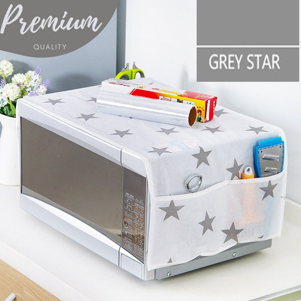 Microwave Oven Cover with Storage Pocket