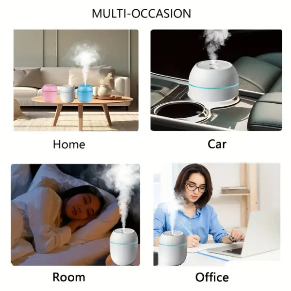 USB Portable Air Humidifier With Warm Led Outline