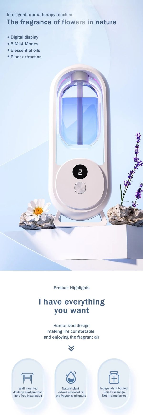 Rechargeable Aromatic Diffuser (5-modes)
