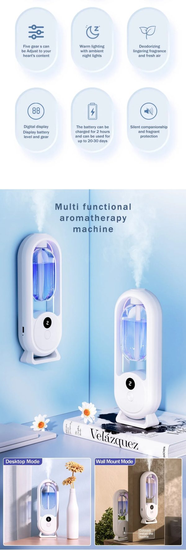 Rechargeable Aromatic Diffuser (5-modes)