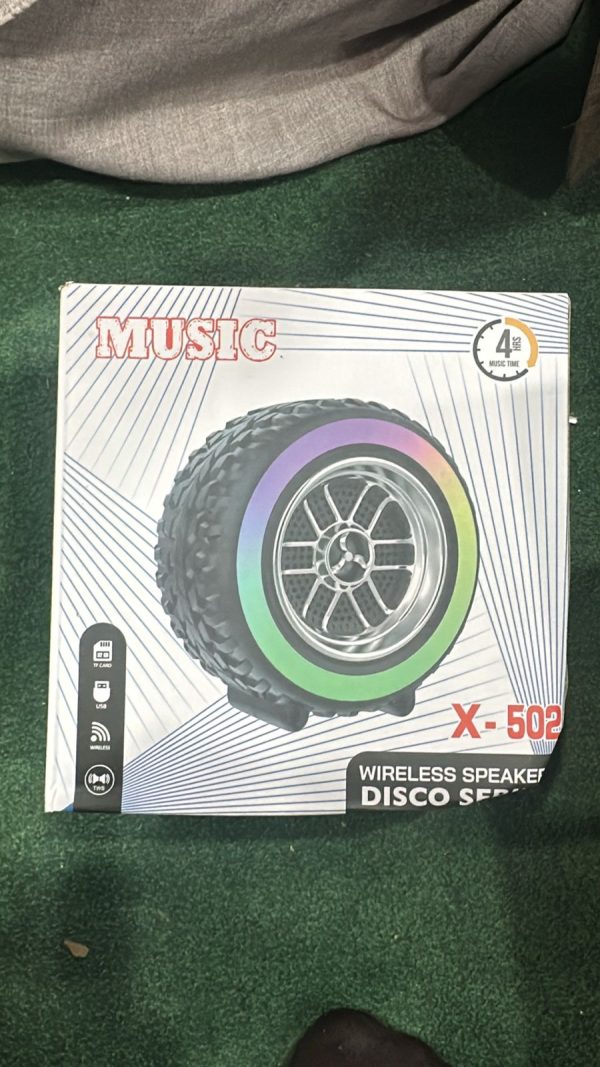 Wheel Shaped Wireless Speaker With Subwoofer