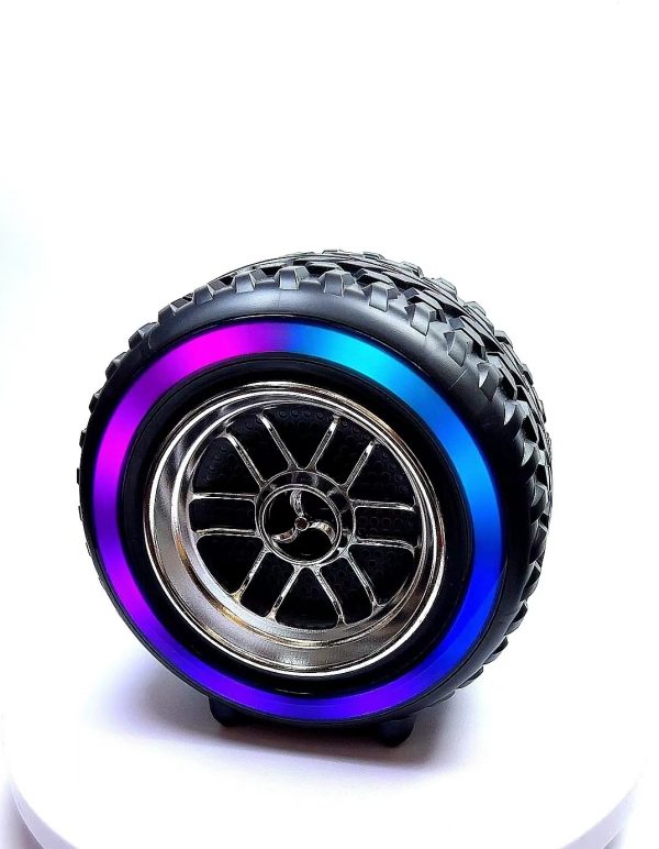 Wheel Shaped Wireless Speaker With Subwoofer