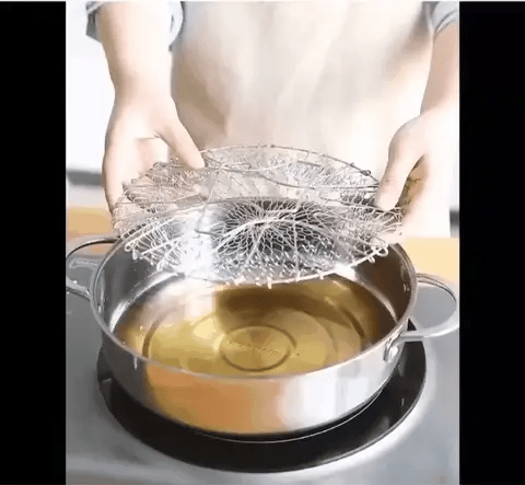 Stainless Steel Foldable Fry Basket