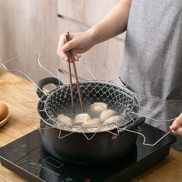 Stainless Steel Foldable Fry Basket