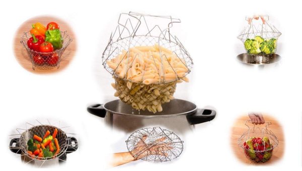 Stainless Steel Foldable Fry Basket