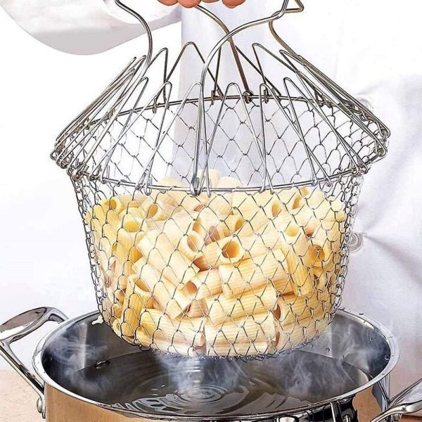 Stainless Steel Foldable Fry Basket
