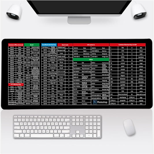 Shortcut Keys Printed Keyboard Mat