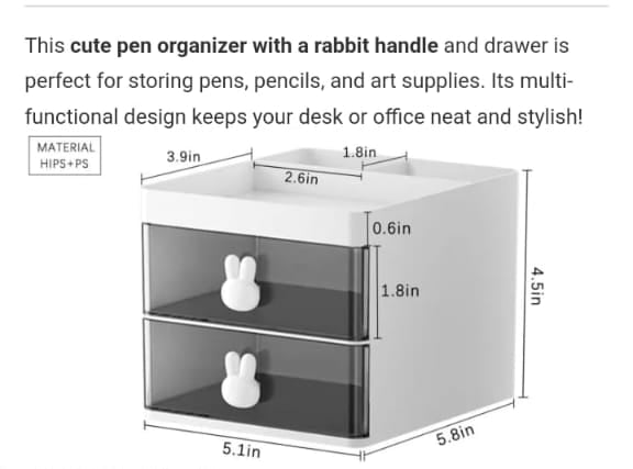 Clear Desk Organizer
