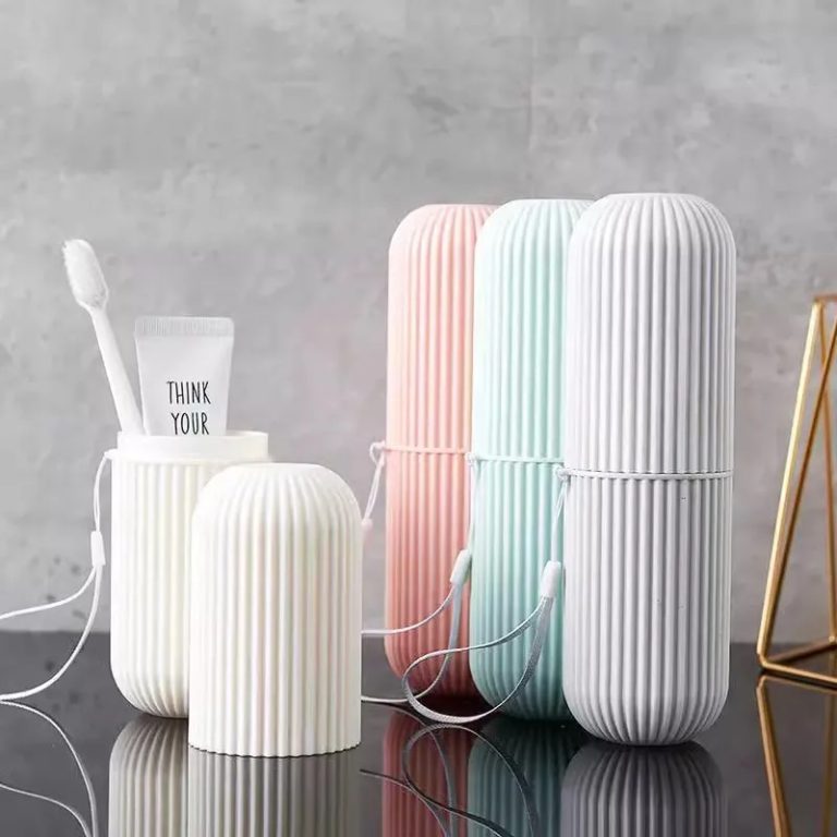 Travel Toothbrush Case with Toothpaste Slot