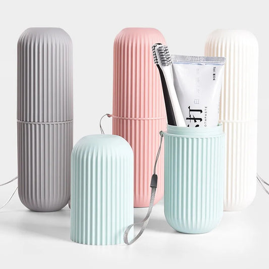 Travel Toothbrush Case with Toothpaste Slot