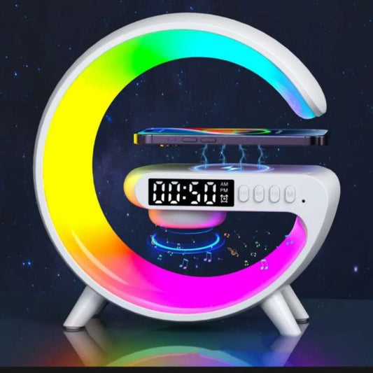 G-Shaped Multi-functional Bluetooth Mp3 Player with Led Clock Display Speaker