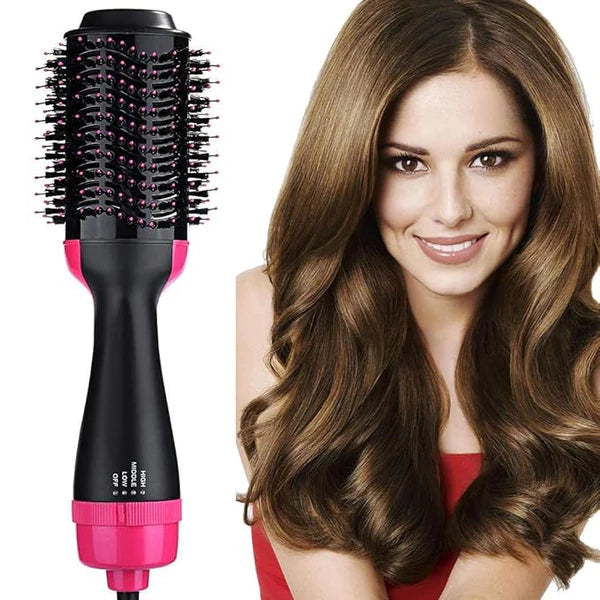 Hot Air Brush Comb For Drying, Straightening & Curling (3 In 1)