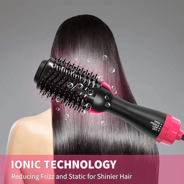 Hot Air Brush Comb For Drying, Straightening & Curling (3 In 1)